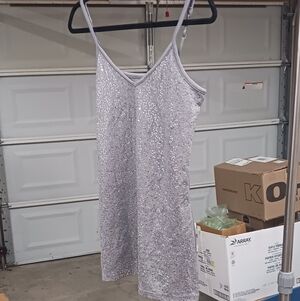 Elegant Silver Sequin Slip Shirt